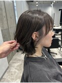 ボブレイヤー/くびれボブ/アッシュグレージュ/高発色