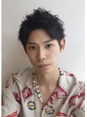 ショートパーマ/ベリーショート/メンズショート/刈り上げ/黒髪