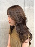 20代大人ツヤ髪オリーブベージュレイヤー[下北沢/下北沢駅]