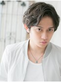 20代30代かき上げアップバングビジネススーツフェザーマッシュd