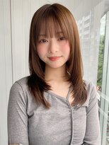 エトラ 渋谷店(etora) 小顔 前髪 レイヤーカット ココアベージュ "
