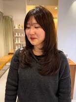 マイン(mine) レイヤーカット オリーブブラウン 大人可愛い トーンアップ