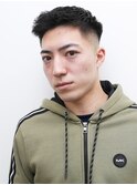 メンズカットアップバングスキンフェードスパイキーショート0406