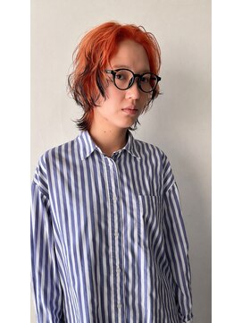 ペスカケイクリエイティブ(PESCA K-CREATIVE) オレンジグラデーション×ブラックエンズマレット