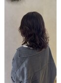 【コテ巻き風パーマ】ミディアムカール