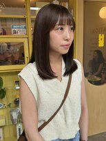 ヒントステーション(HINTSTATION) 〈浅草 半個室〉くすみオリーブベージュミディアムストレート