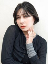 エステージ  喜連店(S-TAGE)&nbsp;ショートボブ×シースルーバング×黒髪スタイル