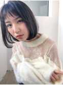 小顔カット_毛先パーマ_ことりベージュ_黒髪ウォーターフォール
