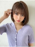 【AFLOAT 井上晃輔】ナチュラルストレートグラボブ 小顔 耳掛け
