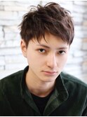 透明感カラー グレージュ ハイライト ツーブロック 渋谷 ROOTS