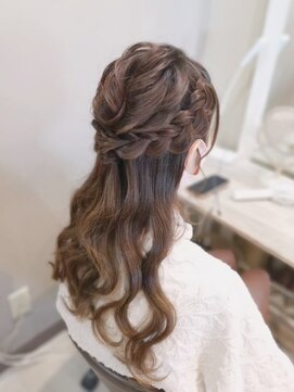 ヘアセットサロン ミント(Hair set salon MINT) 編み込みハーフアップ