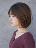 前髪あり小顔大人ボブ20代30代40代【AIN.表参道】川原大地