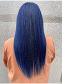 派手髪ブルーロング