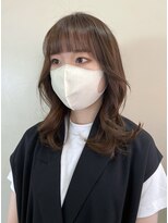 ぱつっとバング×流れるお顔周りショコラブラウン