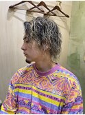 【メンズハイトーン】バレイヤージュ！縦落ちパーマ！