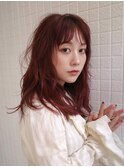 【ミディアムカット/阿部達哉】暖色カラー/ウェーブ/ブリーチ