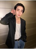 メンズアップバング大人ナチュラルダウンパーマ