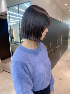 ロンドクロエ 横浜(Lond Chloe) 透明感無造作ボブ+ブリーチなし地毛風グレージュ/前髪[横浜]