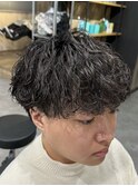 波巻きスパイラルパーマ/刈り上げないマッシュ/名古屋/栄/メンズ