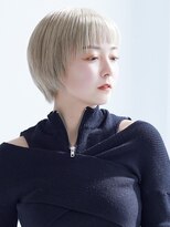 ラフィスヘアー アベリア 石山店(Lafith hair abelia) 【La fith】丸みショート×プラチナブロンド