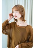 大人かわいい前髪セシルカットココアブラウンフリンジウェーブ