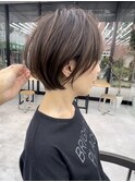 美髪シアーカラーピンクブラウンショート