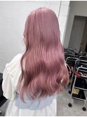 ダブルカラーミルクティーベージュレイヤーカット韓国ヘア