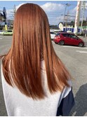 ブリーチなしダブルカラー　オレンジベージュ