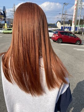 トテ(tote.) ブリーチなしダブルカラー　オレンジベージュ