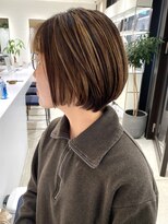 ステアケース 武蔵小杉店(stair:case)&nbsp;大人ショートボブ/ハイライト/白髪ぼかし/武蔵小杉/自由が丘