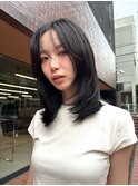 2wayバング顔まわりレイヤーフェイスレイヤーミディアムレイヤー