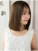 シースルーバング美髪ワンカール艶感ストレートY戸頭20代30代