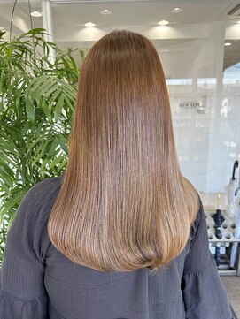 ハピネス 西大寺店(Happiness) ブリーチなしカラー オリーブベージュ 髪質改善