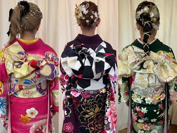 ヘアーメイク ツインズ(Hair Make TWINS)の写真/日中動いても崩れない着付けで特別な一日を☆一生に一度の思い出に残る日はプロにお任せください♪