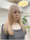 ◎ブロンドハイトーンカラーデザインカラーアンブレラカラー金髪