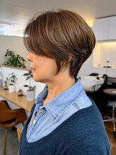 ジーナ 渋谷 表参道(JINA) 大人ショート/白髪ぼかし/前髪あり/前髪なし/30代40代50代