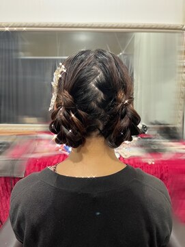 編み込みアレンジ