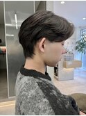 毛流れセンターパートニュアンスパーマ秋冬トレンドヘア
