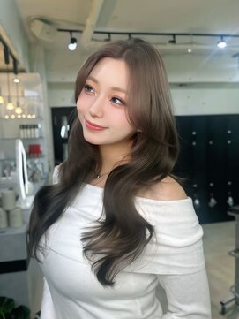 シェノン 表参道(CHAINON) 表参道/着物ヘア/ダークアッシュ/ミディアムレイヤーカット/渋谷