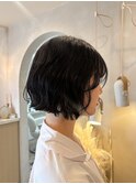 ボブ/ミディアム/レイヤー/顔周りレイヤー/艶カラー/パーマ