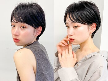 ベル バイ マグ 諏訪店(belle by Mag)の写真/【カット￥3300】小顔効果抜群のボブ＆ショートが大人気！長持ちする美シルエットでめられヘアに◎