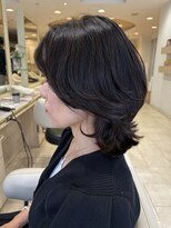 アッシュ 仙川店(Ash)&nbsp;くびれミディアム30代40代50代60代黒髪小顔レイヤー白髪ぼかし