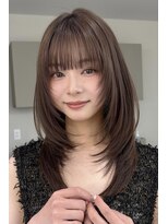オーラ オモテサンドウ(Aura omotesando) 韓国風ハッシュレイヤー × 透けショコラブラウン