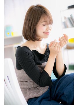 ミック ヘアアンドビューティー 大山店(miq Hair&Beauty) 斜めバング♪目力UP!ラブボブb