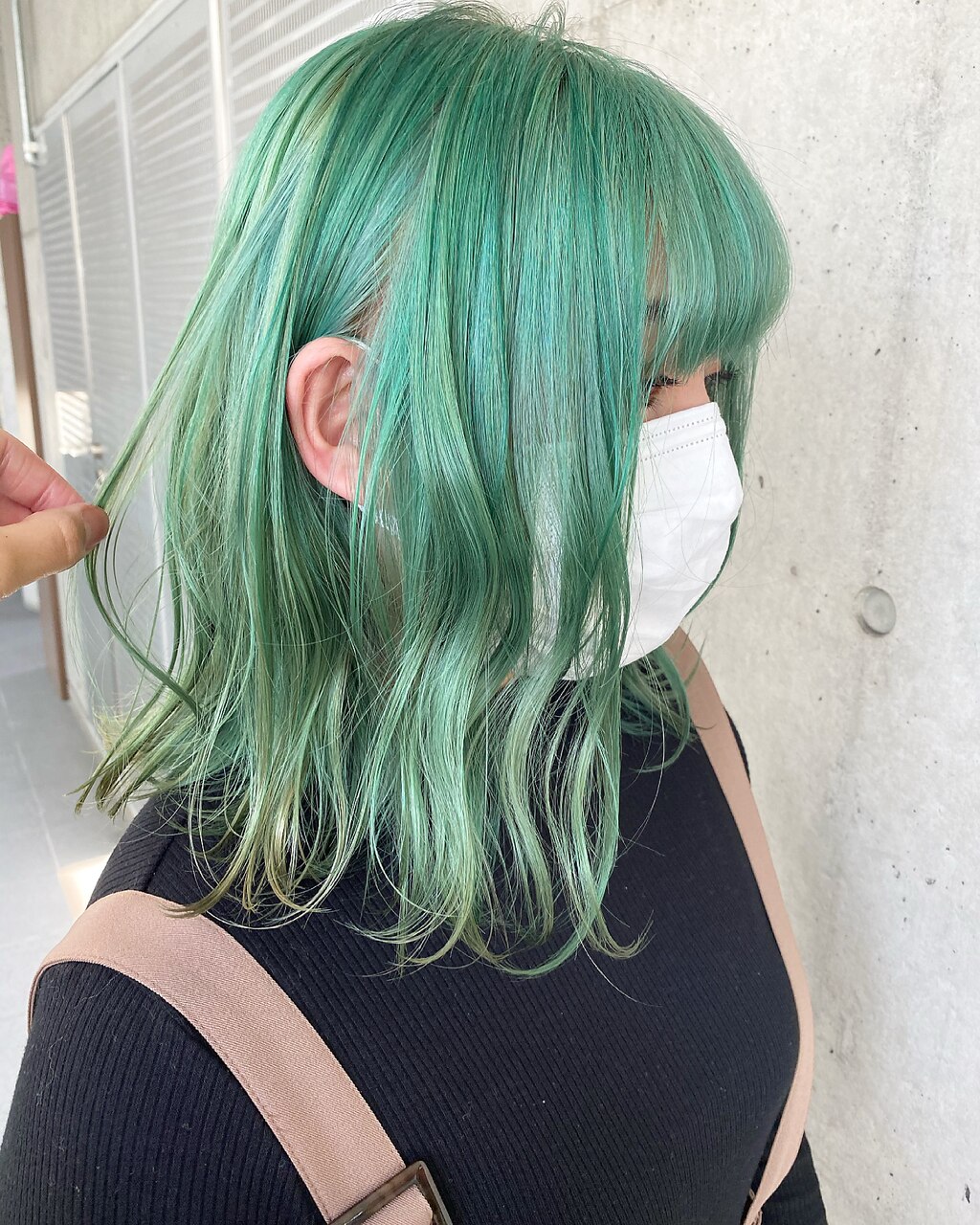 グリーンカラー#ケアブリーチ#ブリーチ#高知美容室#緑色
