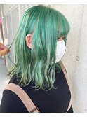 #グリーンカラー#ケアブリーチ#ブリーチ#高知美容室#緑色