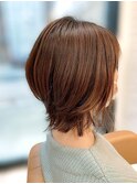 20代30代40代抜け感ショートレイヤーナチュラルブラウン