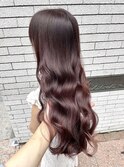 髪質改善 縮毛矯正 レイヤー ウルフ 韓国 前髪 ピンクブラウン