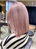 ピンクホワイト_チェリーブラウンフェミニンロング_ba376791