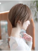 大人かわいい前髪セシルカットココアブラウンフリンジウェーブ